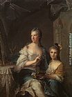 Jean Marc Nattier Madame Marsollier and her Daughter painting